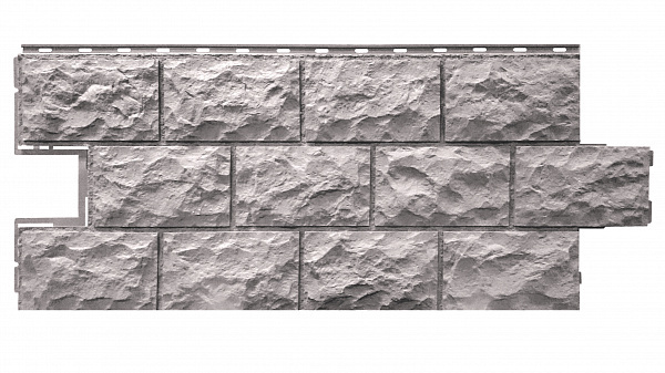 Фасадные панели (Цокольный Сайдинг) Фасайдинг Дачный Доломит Серый