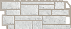 Фасадные панели (Цокольный Сайдинг) FineBer (Файнбир) Камень Мелованный белый