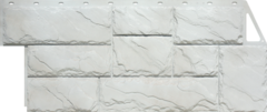 Фасадные панели (Цокольный Сайдинг) FineBer (Файнбир) Камень Крупный Мелованный белый