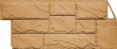 Фасадные панели (Цокольный Сайдинг) FineBer (Файнбир) Камень Крупный Песочный