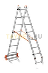 Лестница двухсекционная Эйфель ПРЕМЬЕР 2x7 ступеней