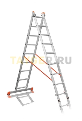 Лестница двухсекционная Эйфель ПРЕМЬЕР 2x9 ступеней